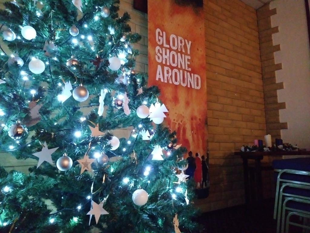 Christmas tree in church