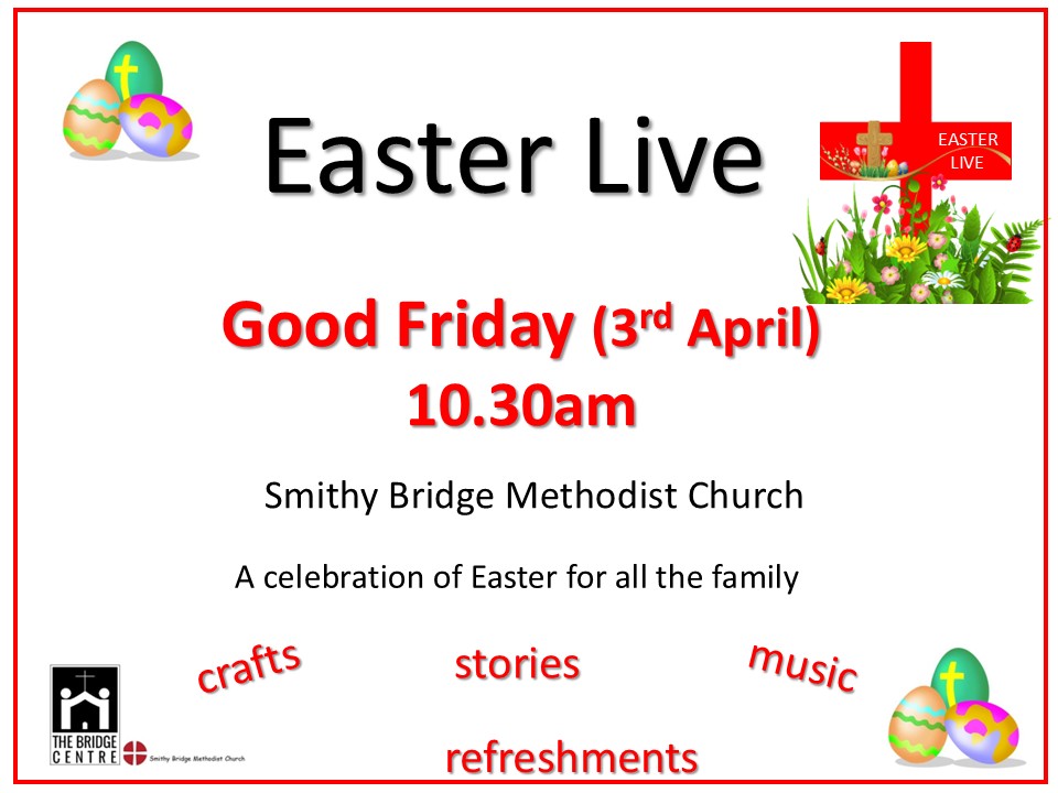 poster advertising Easter Live family event on good friday